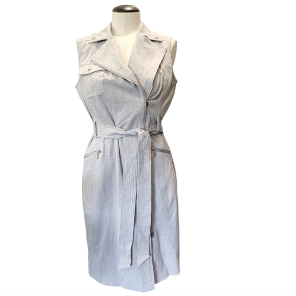 Calvin Klein Stylish Gray Sleeveless Dress - Picture 2 of 9